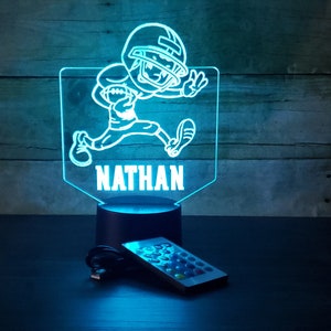 Personalized Football Player Lamp | Football Night Light | Football Gift | Childrens Gift | Gift For Him | Gift For Her | Birthday Gift