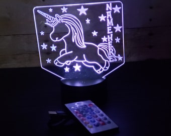 Intuitive Labels Unicorn Night Light with Free Unicorn Bracelet Bedside Lamp 7 Colors LED for Kids Children Desk Decor with Remote Amazing Gift Birthday Christmas Unicorn Lovers
