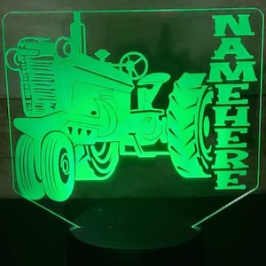 Farmer Tractor Lamp | Tractor Light | Tractor Decor | Personalized Tractor | Farmer Gift | Tractor Gift | Gift For Him Her Spouse Friend Kid