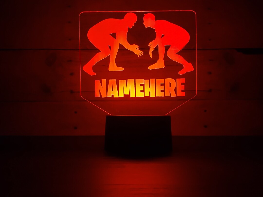 Dueling Wrestlers Wrestling Decor Wrestling Light Wrestling Night Light
