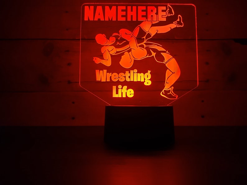 Wrestling Life Wrestling Decor Wrestling Light Wrestling Night Light