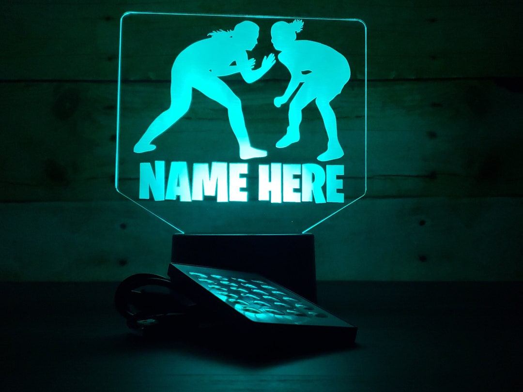 Dueling Wrestlers Wrestling Decor Wrestling Light Girl Wrestlers Female