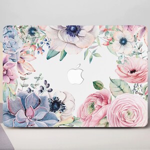 pressed flower macbook case
