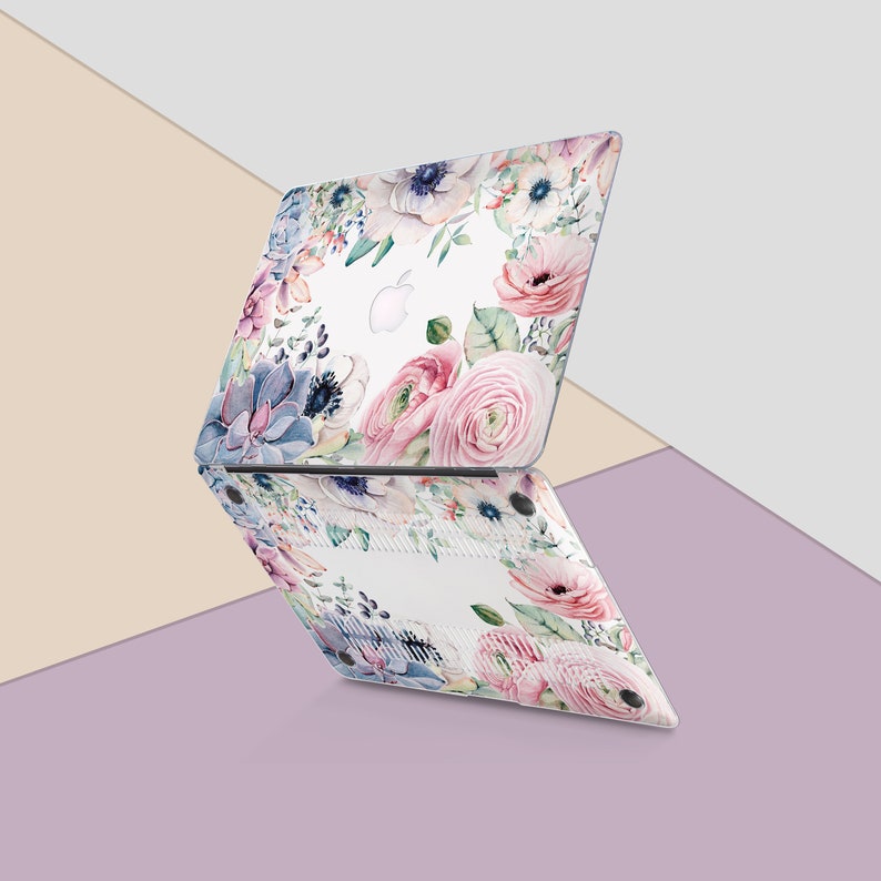 Flower Macbook 12 Case Floral Laptop Case Macbook Pro 15 Case Etsy