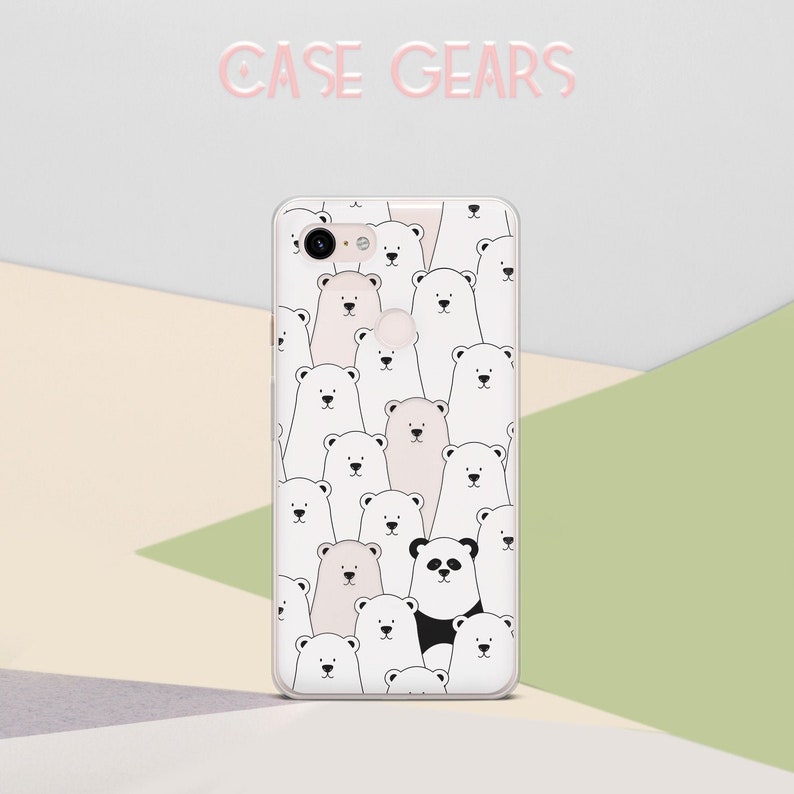 Cute Bear Google Pixel 3A XL Case Panda Google Pixel 3A Cover Pixel 3 XL Case Animals Google Pixel 3 Case Google Pixel 2 XL Case CG1599 