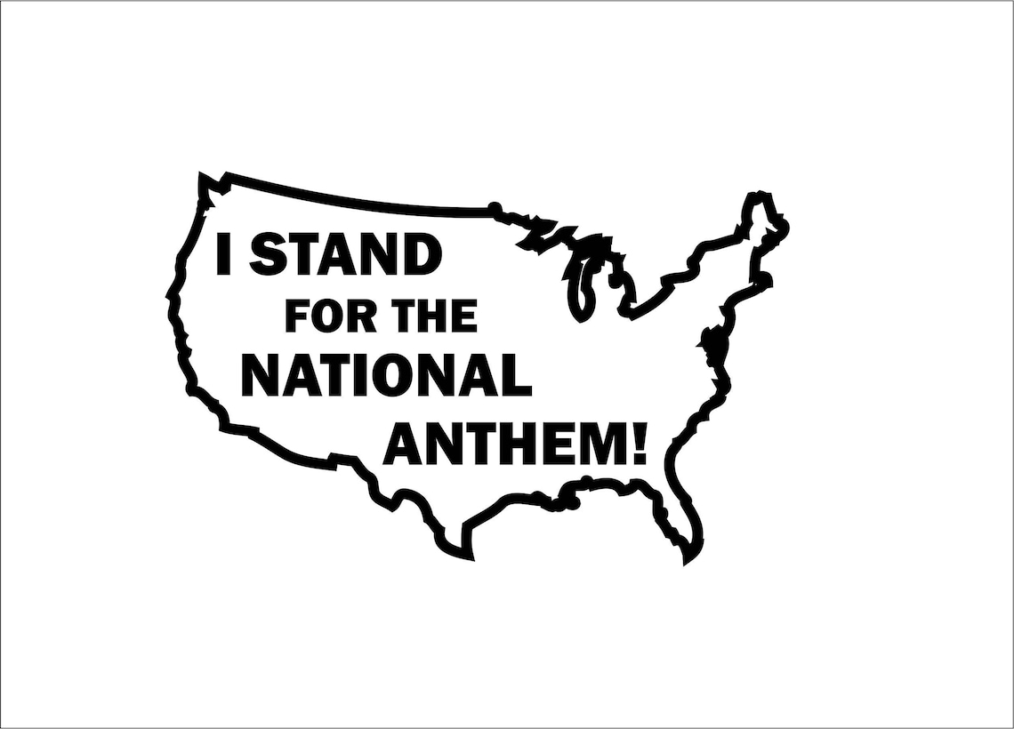 I stand for the National Anthem Decal / Sticker Etsy