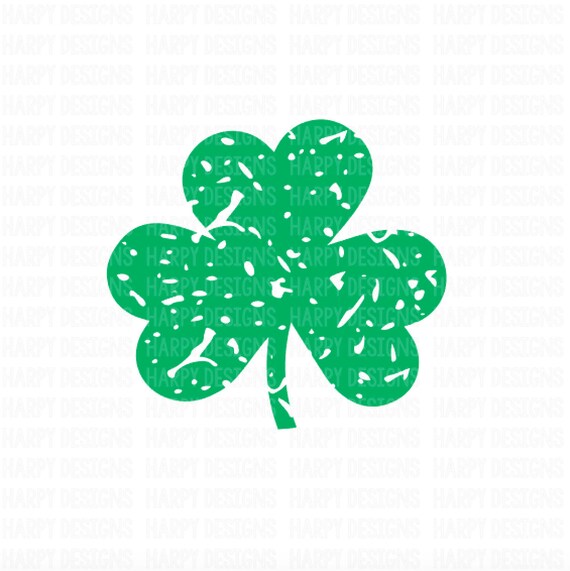 Download Distressed Four Leaf Clover SVG Grunge Shamrock SVG Grunge ...