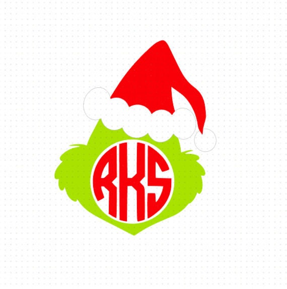 Download Christmas Monogram SVG Santa Hat SVG Christmas SVG Cricut ...
