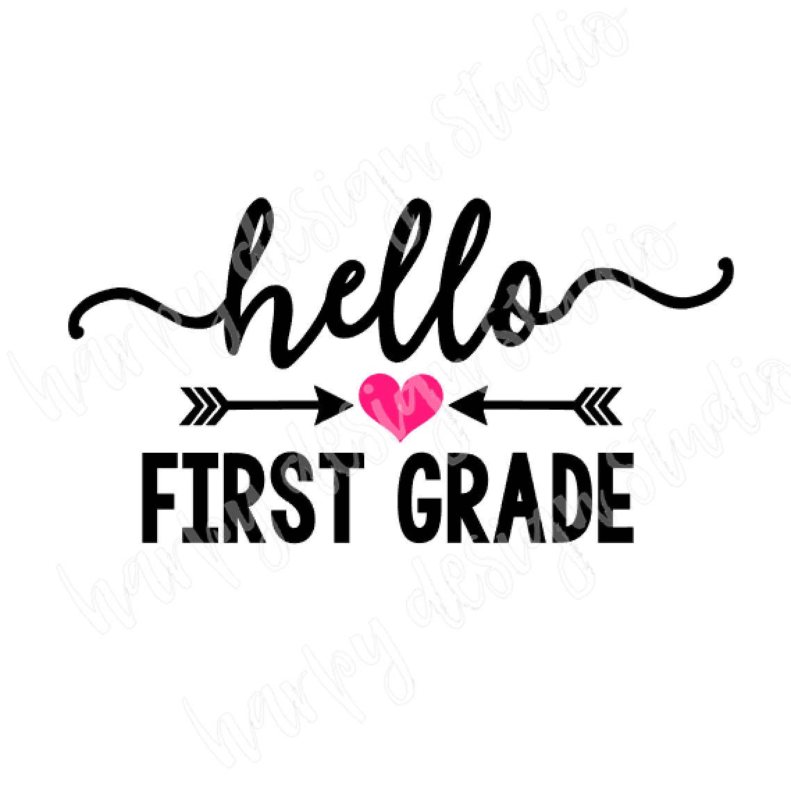 Download Hello First Grade SVG File Back to school SVG Cricut Cut ...