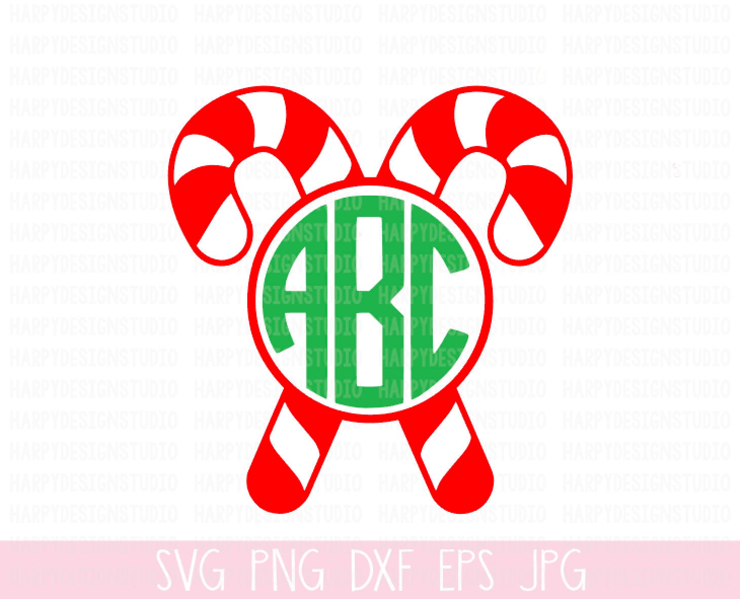 Download Candy Cane Monogram Svg Christmas Monogram Svg Christmas Etsy PSD Mockup Templates