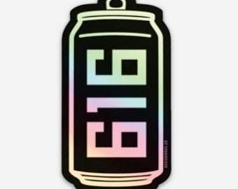 616 Pegatina holográfica de cerveza