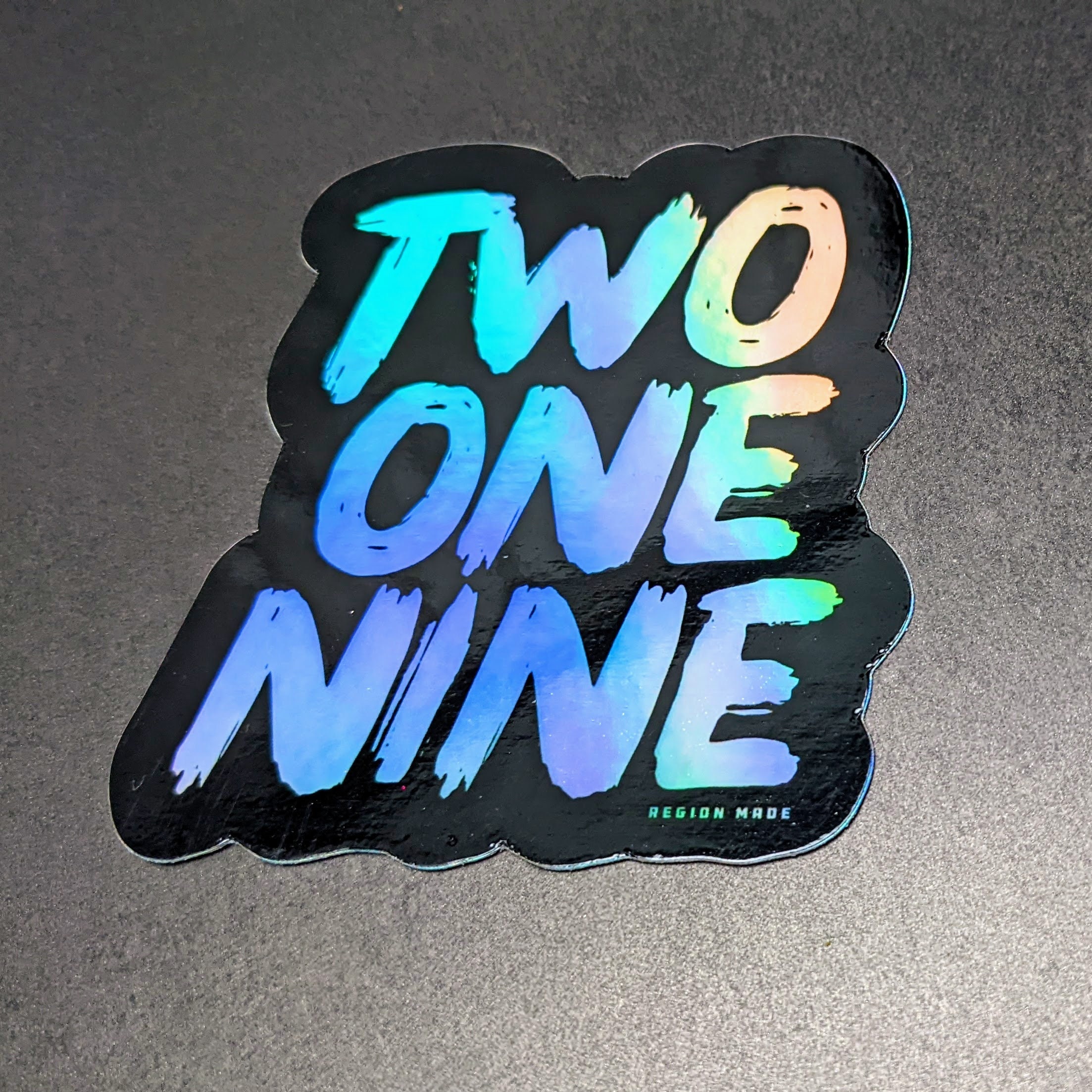 Two One Nine - Holographic Sticker - Etsy