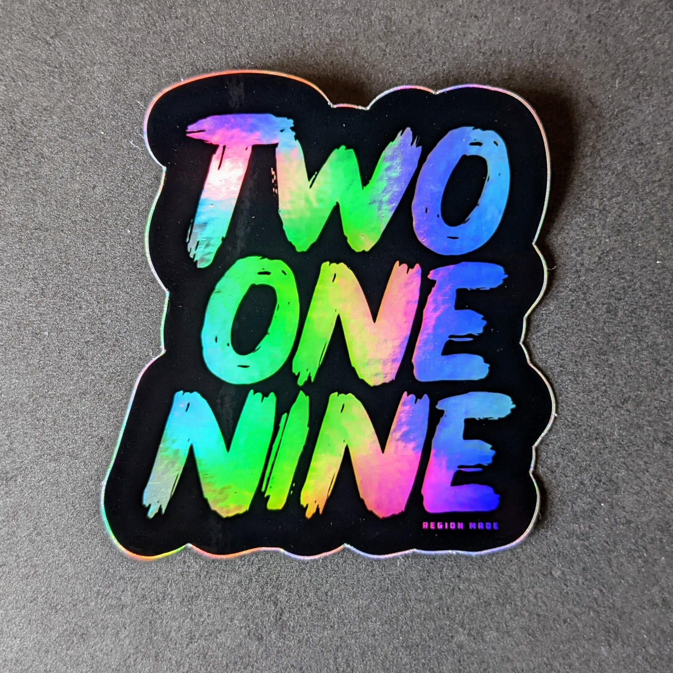 Two One Nine - Holographic Sticker - Etsy