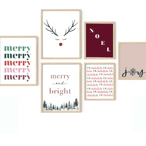 Trendige Feiertags- und Weihnachtsdrucke | 8 Weihnachts-Ausdrucke | Weihnachtsdekoration | Trendy | moderne galeriewandkunst | digitaler Download