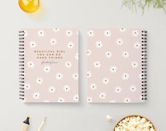 Editable Boho Daisy Gratitude Journal Template | Self Care Planner (Digital Download)