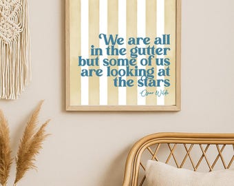 Inspirational Typography Print: Boho Stars Quote Art (PDF Download)