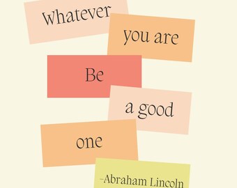 Minimalist Motivational Quote Printable | Abraham Lincoln Wall Art | Neutral Boho Quote Print | Modern Inspirational Decor