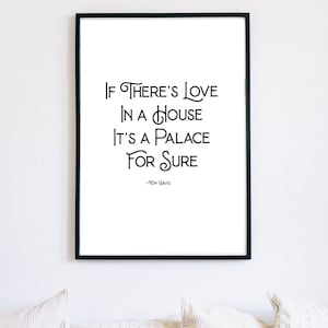 Tom Waits Quote Print: Love Palace Poster (Digital Download)