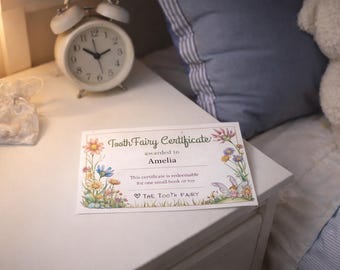 Printable Tooth Fairy Certificate: Whimsical Design (PDF)