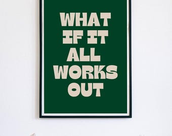 Mid Century Modern Motivational Quote Print: Retro Wall Art (PDF Download)