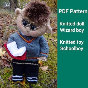 Wizard Boy Amigurumi Pattern, Knitted doll, Toy knitting patterns
