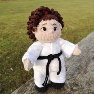 Karate Doll Knitting Pattern: Amigurumi Plush Toy (PDF Pattern)