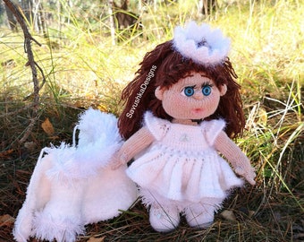 Modèle de poupée en tricot princesse Amigurumi, jouets en peluche de Noël modèles de tricot PDF
