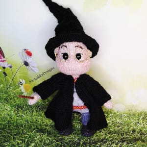 Wizard Boy Doll Knitting Pattern: Halloween Amigurumi (PDF Pattern)
