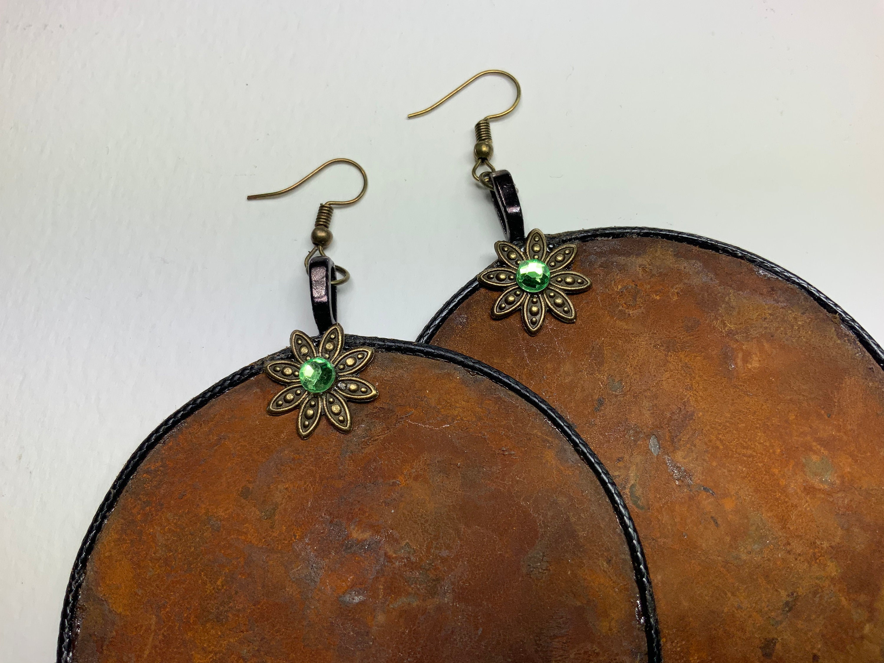 Huge statement rust earrings 4 drop 23/4 wide very light Etsy