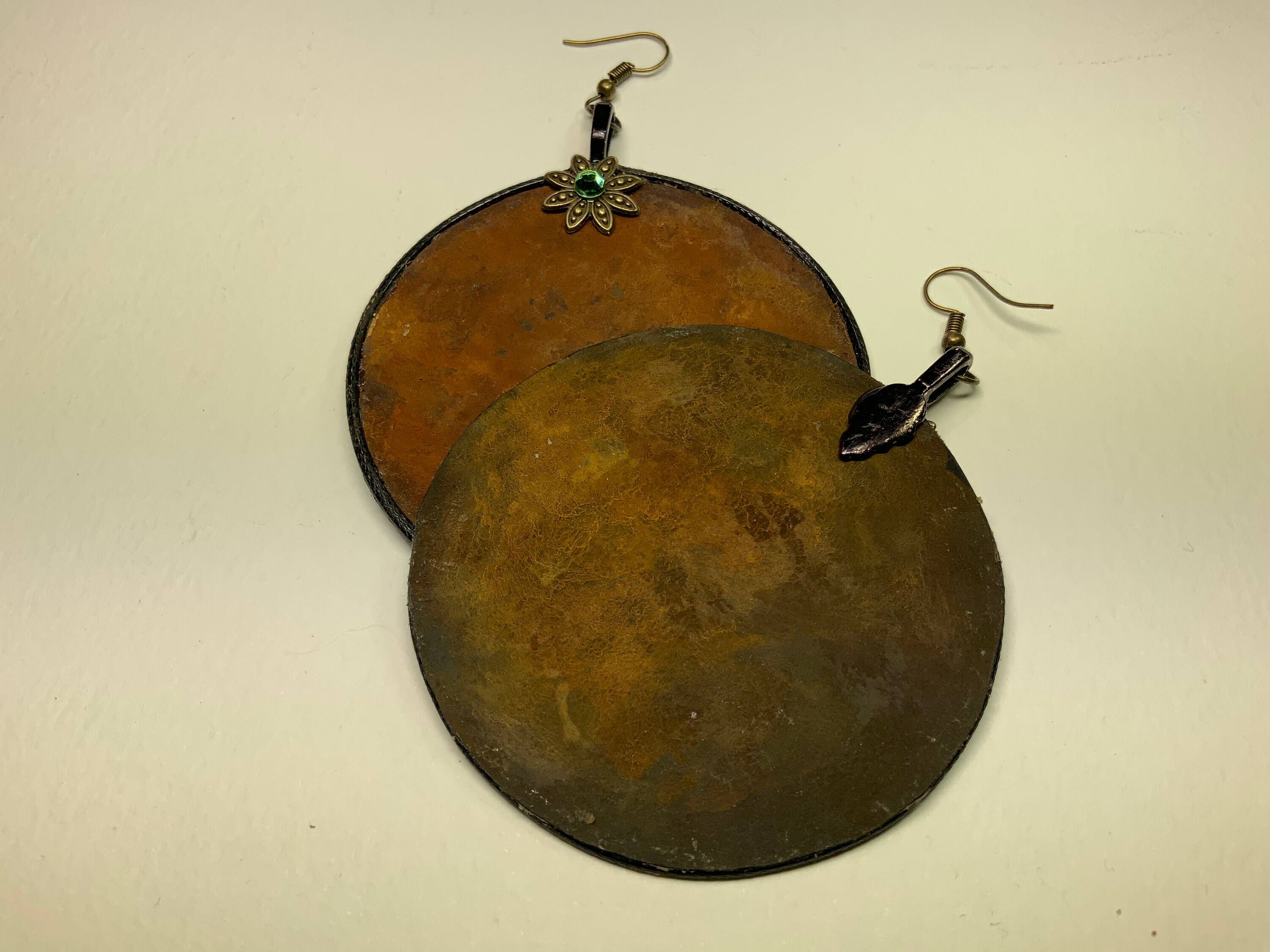 Huge statement rust earrings 4 drop 23/4 wide very light Etsy