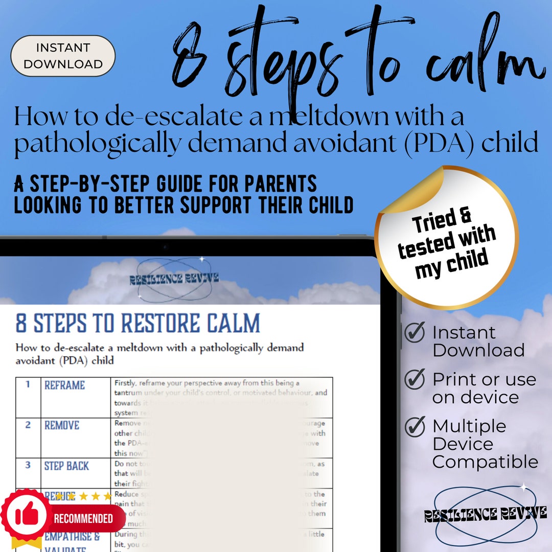 Deescalate PDA Meltdown, Help My PDA Child, Calm a Meltdown