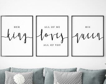 King Queen Bathroom Etsy