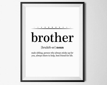 Big Brother Big Brother Printable Black And White Print Etsy