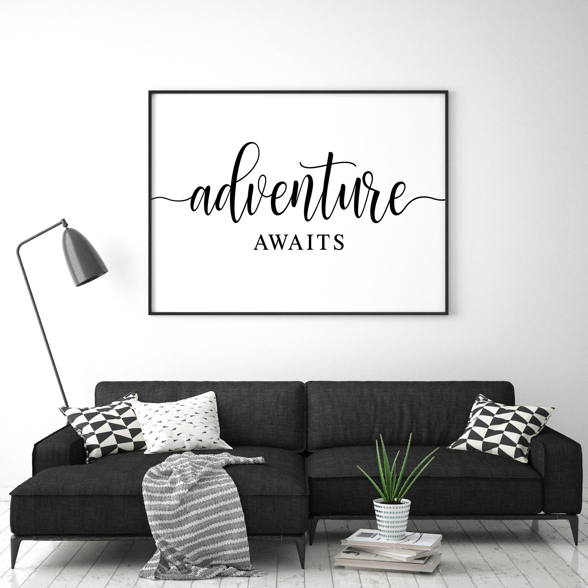Adventure Awaits Print Travel Wall Decor Adventure Wall Art Etsy