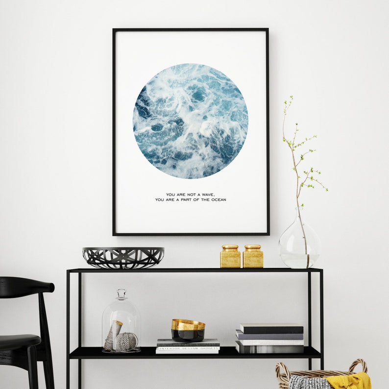 Sea Print Ocean Poster Sea Wall Art Ocean Quote Ocean Etsy