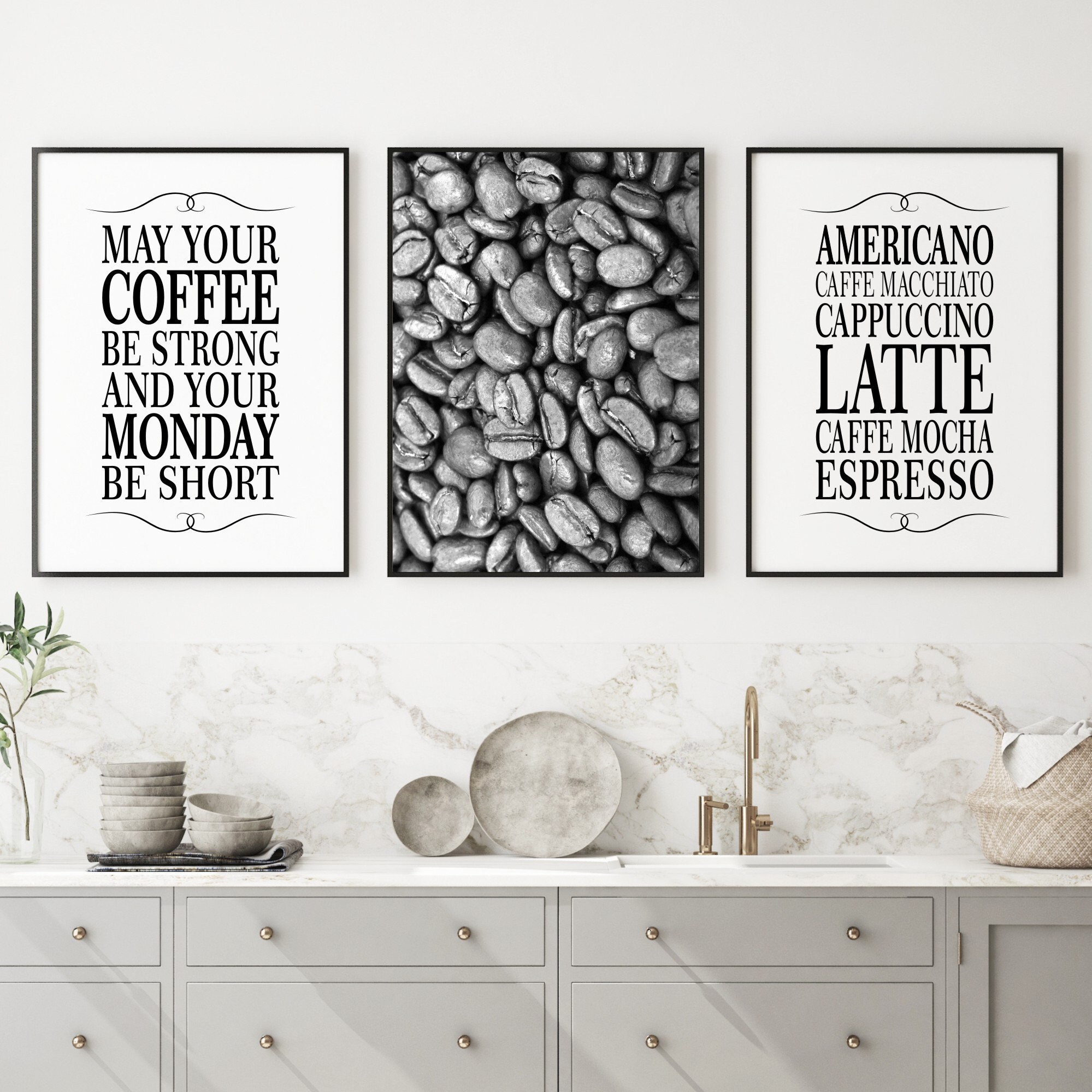 Coffee Wall Art Kitchen Wall Decor Coffee Printable Office | Etsy