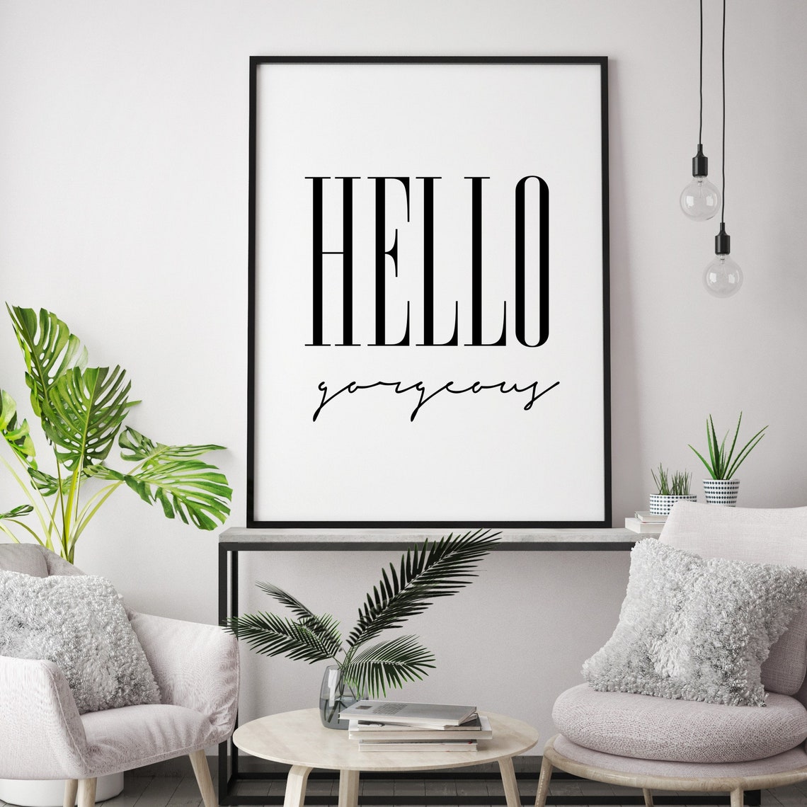 Hello Print Printable Wall Art Home Decor Etsy