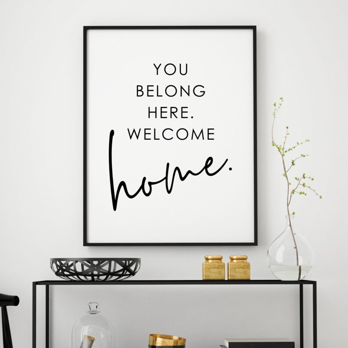 You Belong Here Home Printable Living Room Decor Etsy