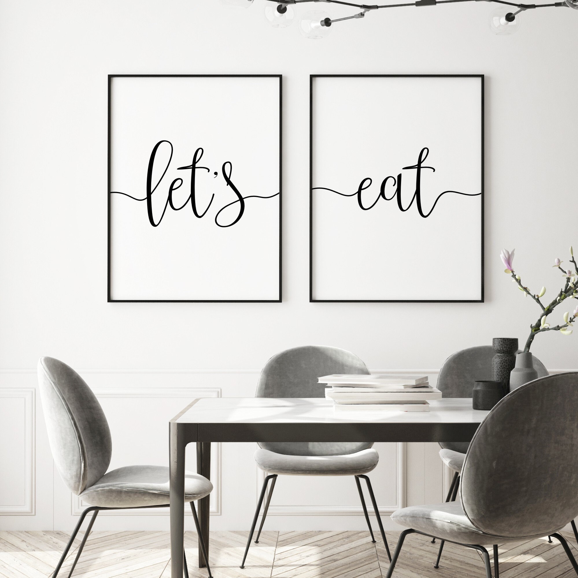 Let's Eat Dining Room Wall Decor Let's Eat Sign Etsy