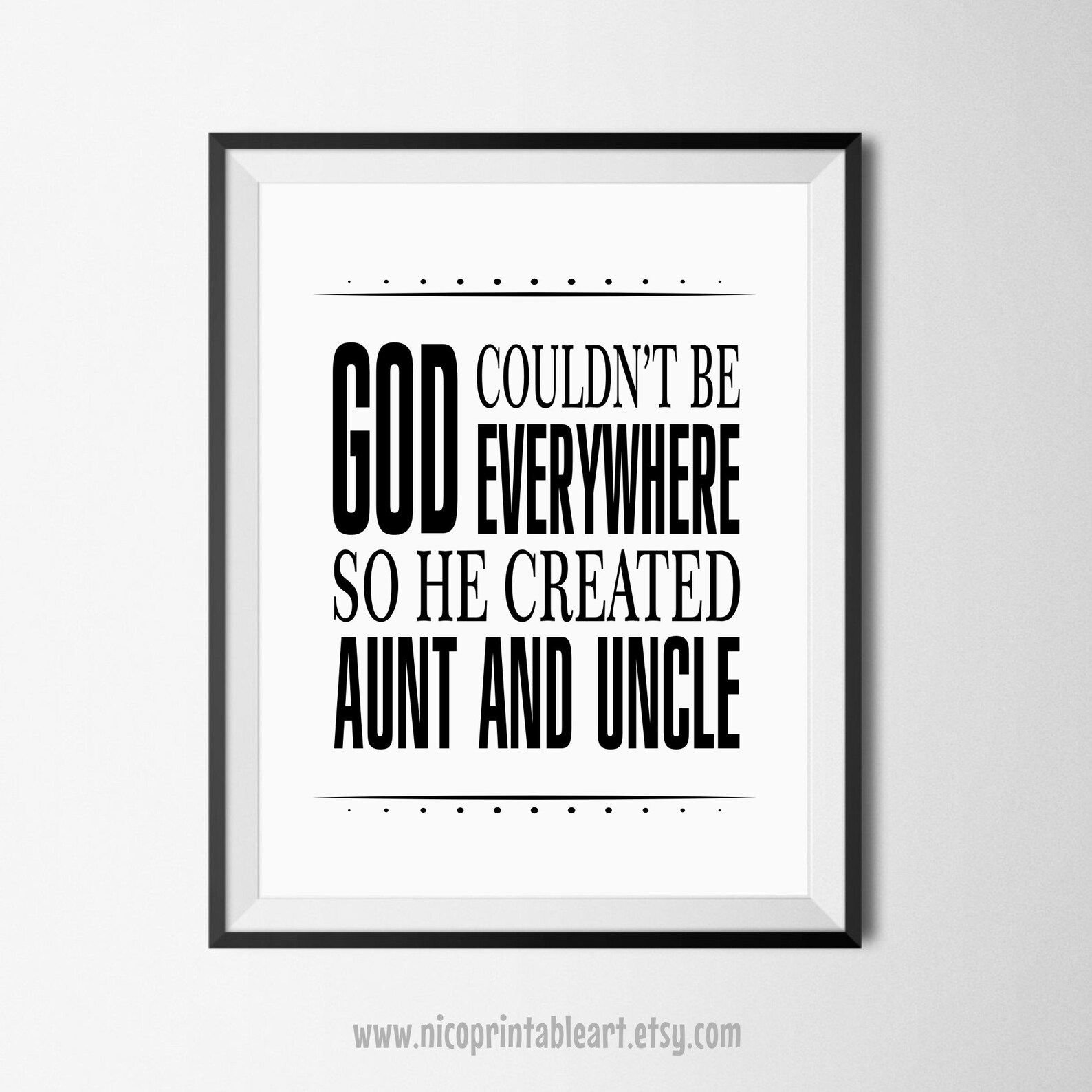Aunt and Uncle Gift Print Gift for Auntie Gift for Uncle | Etsy