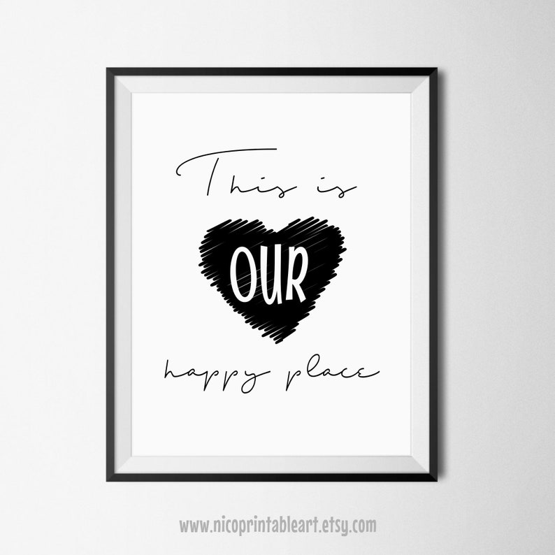 This is Our Happy Place Sign Bedroom Wall Decor Living Room Etsy