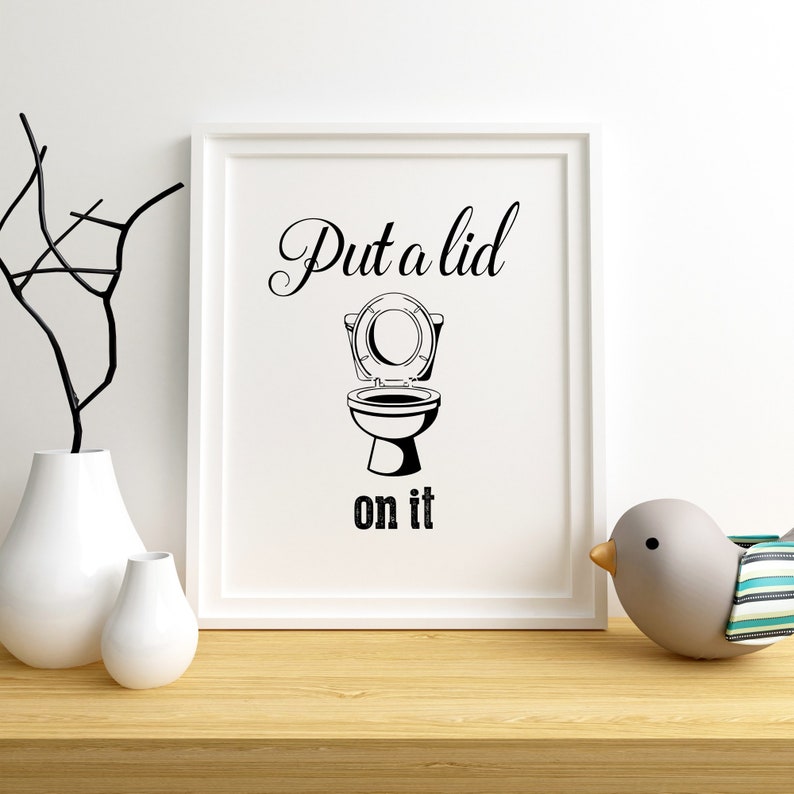 Funny Bathroom Sign Bathroom Humor Art Bathroom Decor Etsy