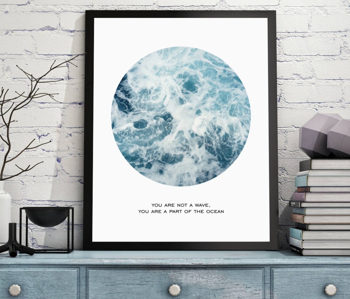 Sea Print Ocean Poster Sea Wall Art Ocean Quote Ocean Etsy