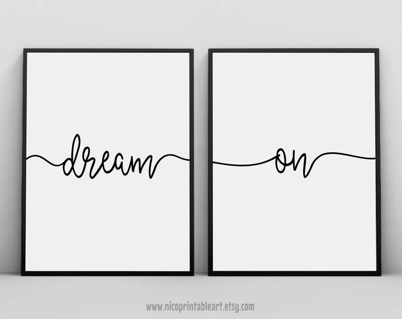 Dream Wall Print Dream Wall Art Bedroom Wall Poster Dream Etsy