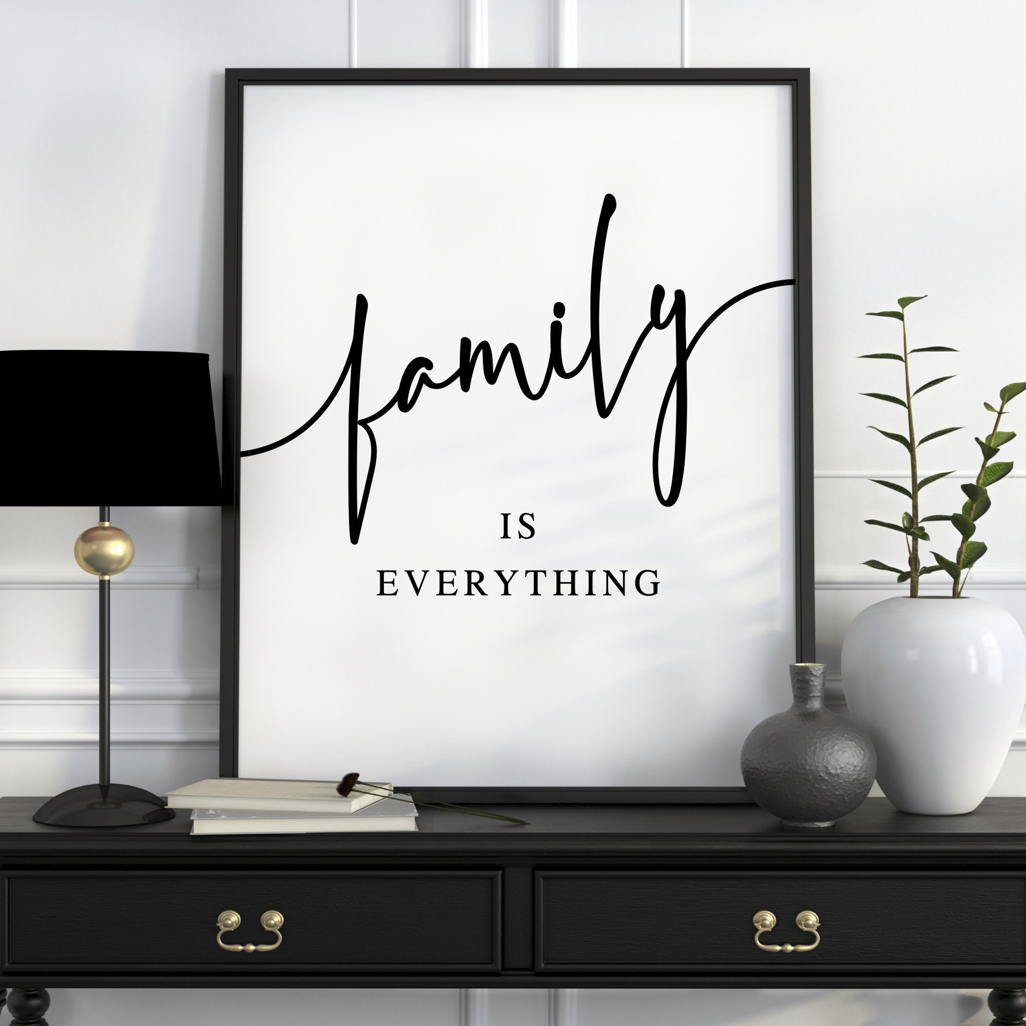 Family is Everything Family Wall Art Home Wall Decor Family Etsy
