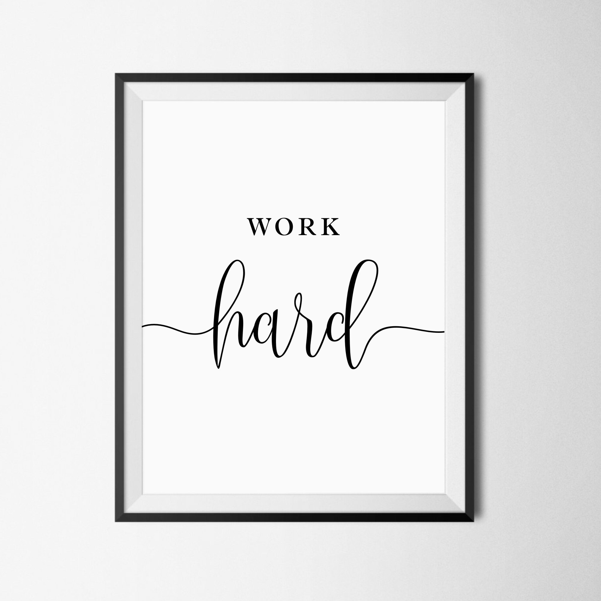 Stay Positive Work Hard Make it Happen Office Wall Art Etsy