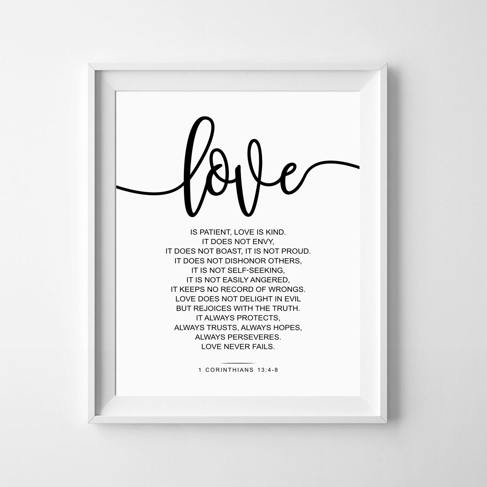 Love is Patient Bible Verse Quote Love is Kind 1 Etsy