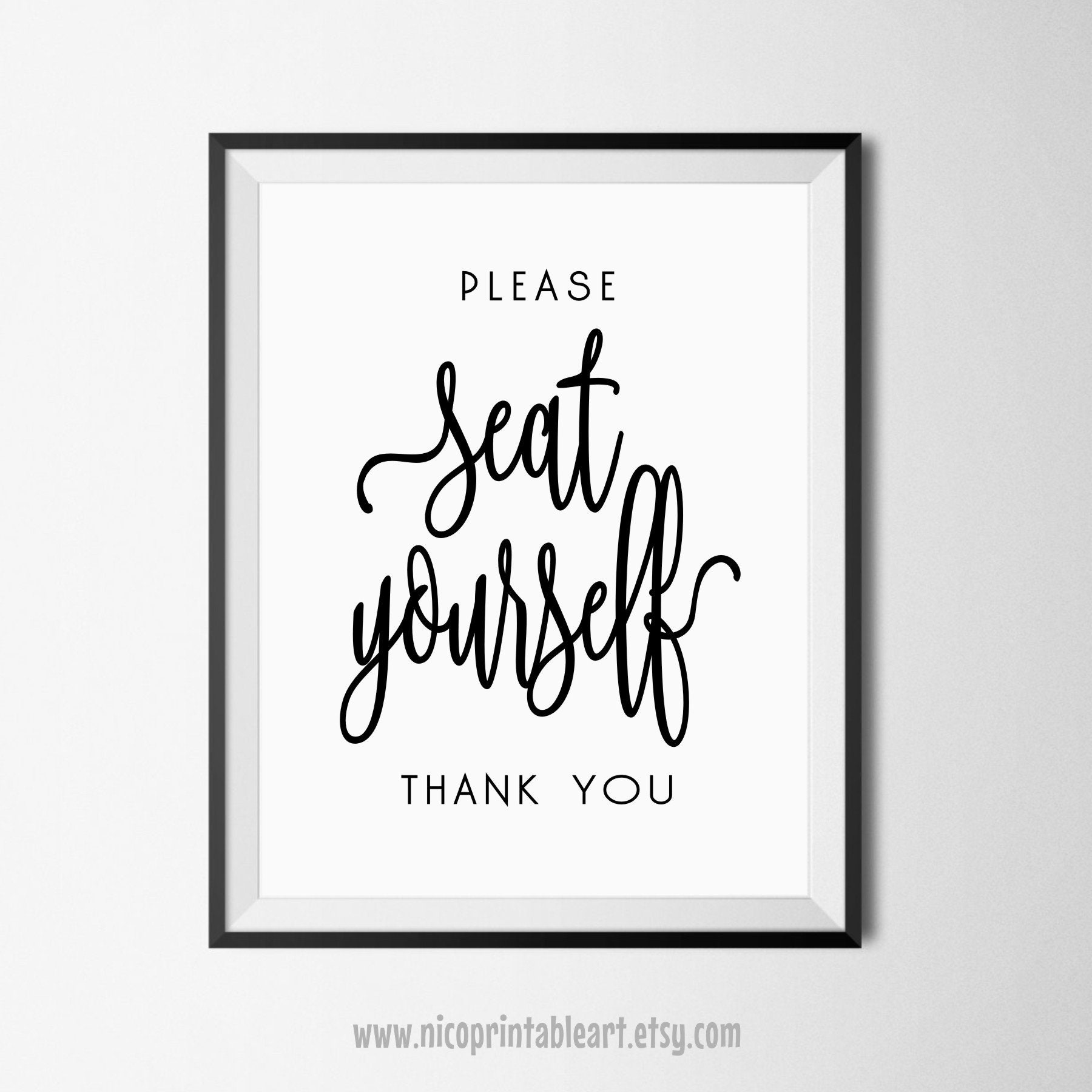Please Seat Yourself Funny Bathroom Art Bathroom Wall Etsy