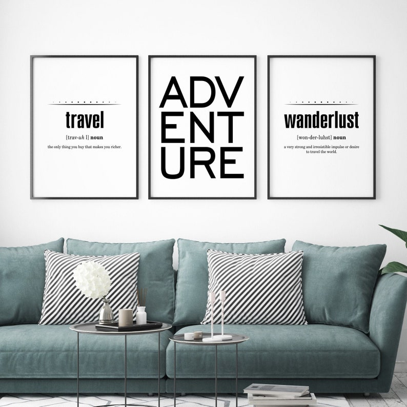 Travel Wall Art Prints Travel Printables Set of 3 Prints Etsy