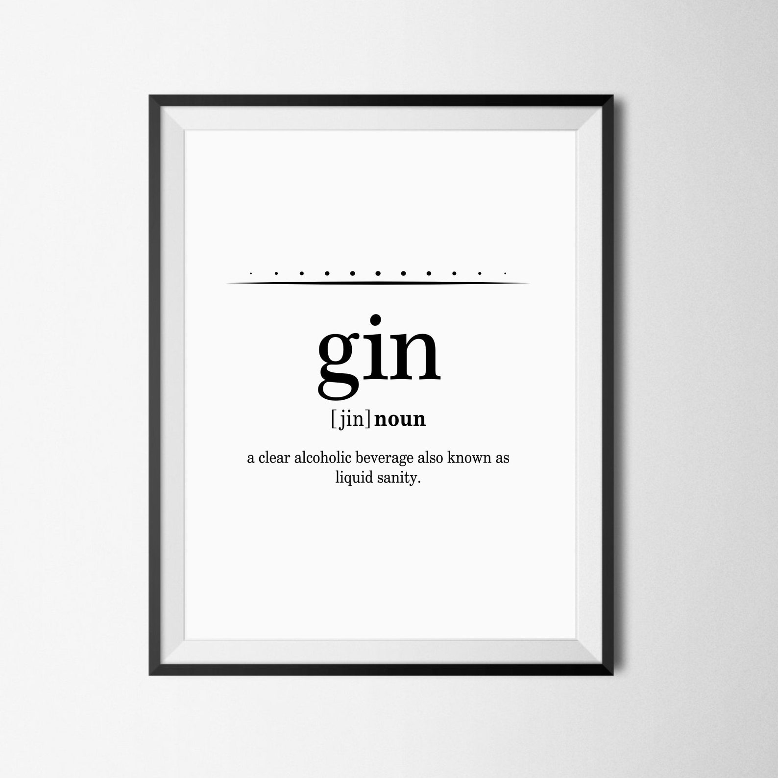 Gin Alcohol Sign Alcohol Gifts Gin Definition Dictionary Etsy